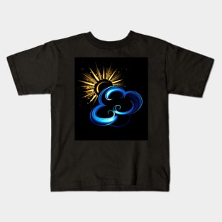 Glowing sun and cloud Kids T-Shirt